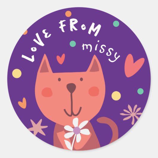 Rond Sticker "love from" (Devant)