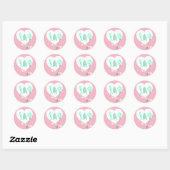 Rond Sticker Love Heart Flèches (Feuille)