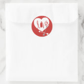 Rond Sticker Love Heart Flèches (Sac)