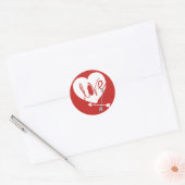 Rond Sticker Love Heart Flèches (Enveloppe)