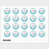 Rond Sticker Love Heart Flèches (Feuille)