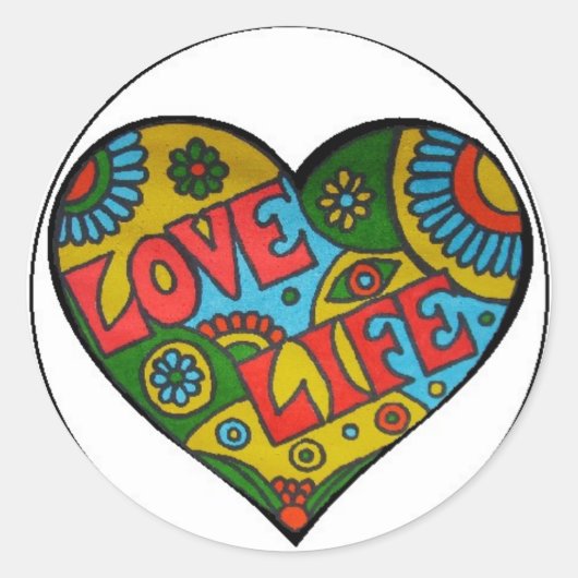 Rond Sticker Love Life (Devant)