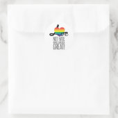 Rond Sticker Love Not Hate (Arc-en-ciel) (Sac)