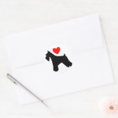 Rond Sticker Love Schnauzer (Enveloppe)