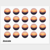 Rond Sticker Love Sunrise (Feuille)