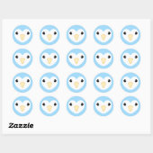 Rond Sticker Lovebird blanc (Feuille)