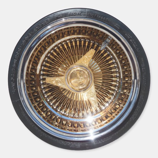 Rond Sticker Lowrider Wire Wheels (Devant)