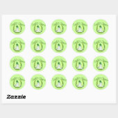 Rond Sticker Lucky Charm Leprechaun (Feuille)