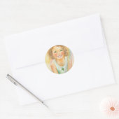 Rond Sticker Lucky Irish Leprachaun (Enveloppe)