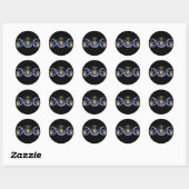 Rond Sticker lunaire triple spirale (Feuille)