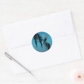 Rond Sticker Lune Bleue (Enveloppe)