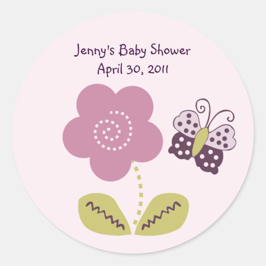 Rond Sticker Luv Bug/Ladybug/Butfly2/Étiquette/Sceau (Devant)