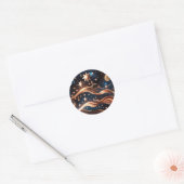Rond Sticker - Luxury Bronze Celestial Moon Design (Enveloppe)