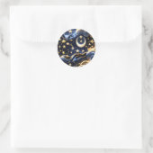 Rond Sticker - Luxury Celestial Moon Phases Design (Sac)