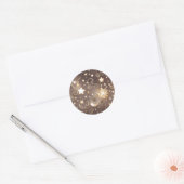 Rond Sticker – Luxury Champagne Gold Celestial (Enveloppe)