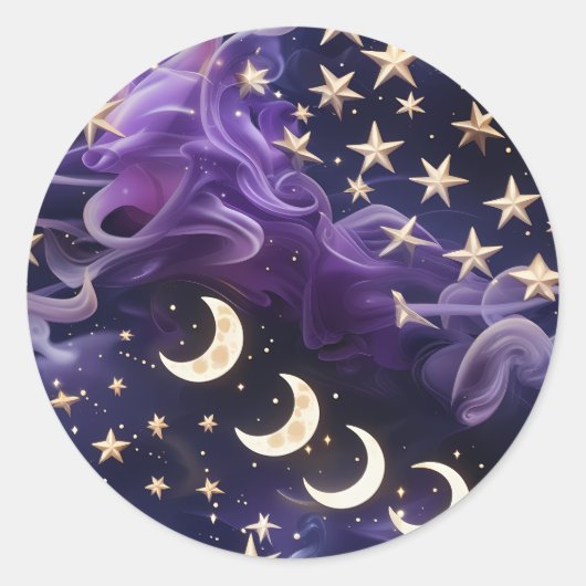Rond Sticker – Luxury Royal Amethyst Celestial (Devant)