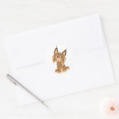 Rond Sticker Lynx pour caricature mignonne (Enveloppe)