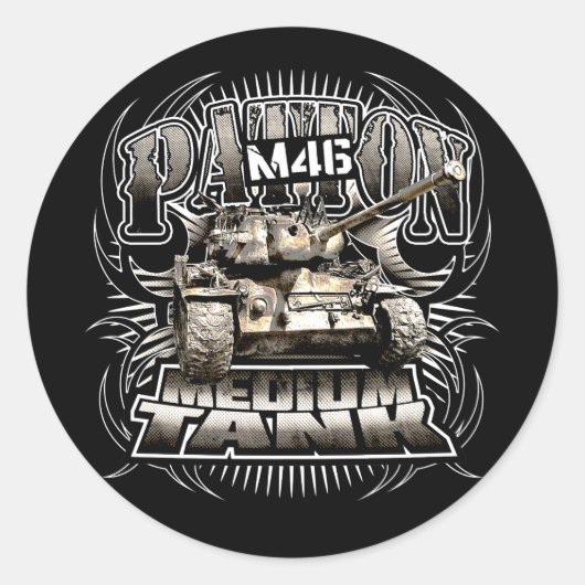 Rond Sticker M46 Patton Classic Round (Devant)