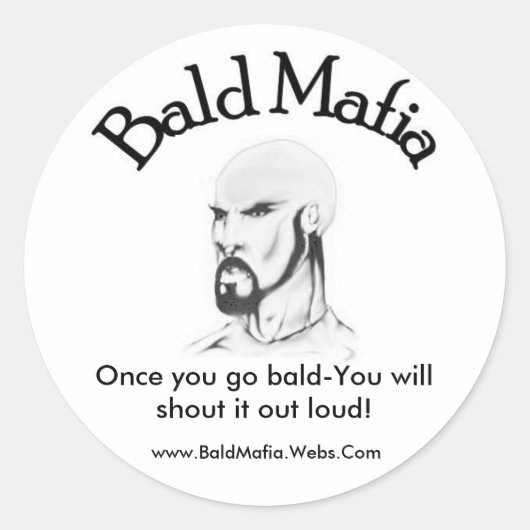 Rond Sticker Mafia Bald - Grand (Devant)