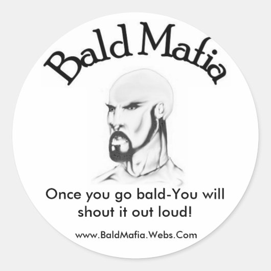 Rond Sticker Mafia Bald - Petit (Devant)