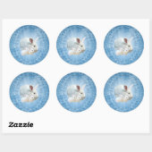 Rond Sticker Magique Bunny de Pâques (Feuille)