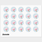 Rond Sticker Magnolia Rose (Feuille)