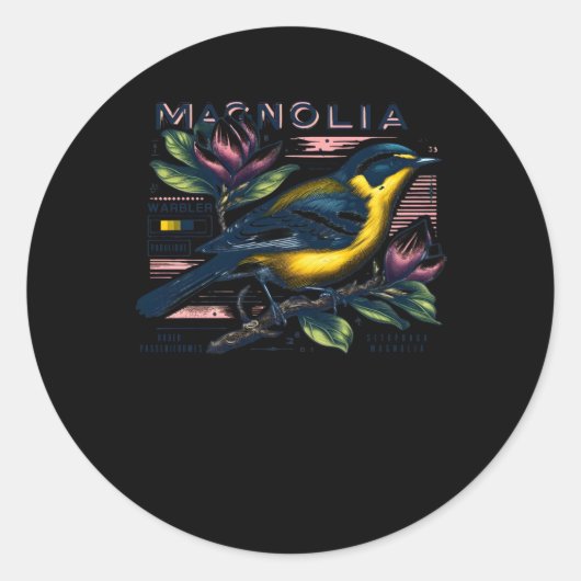 Rond Sticker Magnolia Warbler 2 (Devant)