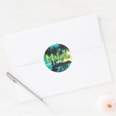 Rond Sticker Mahalo Sunset (Enveloppe)