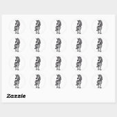 Rond Sticker Majestic Zebra (Feuille)