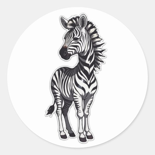 Rond Sticker Majestic Zebra (Devant)