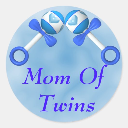 Rond Sticker Maman Of Twin Boys (Devant)