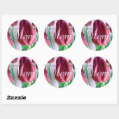 Rond Sticker Maman Rosey Tulips (Feuille)