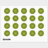 Rond Sticker Mandala (Feuille)