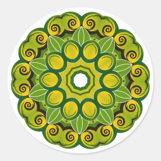 Rond Sticker Mandala (Devant)