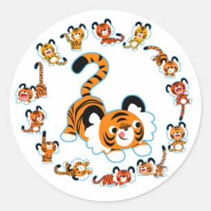 Rond Sticker Mandala (Bleu)
