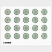 Rond Sticker Mandala Blue Lotus Ribbon (Feuille)