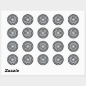 Rond Sticker Mandala Cancer (Feuille)
