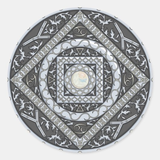 Rond Sticker Mandala Cancer (Devant)
