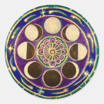 Sticker Mandala Cycle Moon