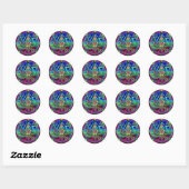 Rond Sticker Mandala du Dream House Sanctuary (Feuille)