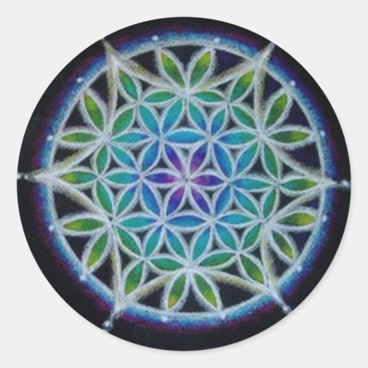 Rond Sticker Mandala Flower of Life (Devant)