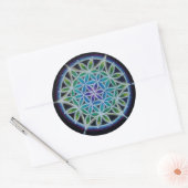 Rond Sticker Mandala Flower of Life (Enveloppe)