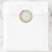 Rond Sticker Mandala Lotus Flower et Om Symbole (Sac)