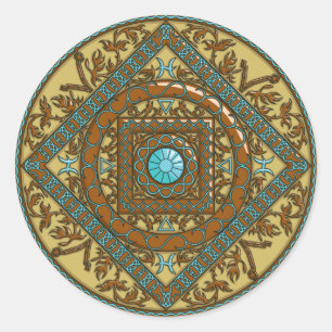 Rond Sticker Mandala Pisces