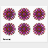 Rond Sticker Mandala Purple Light (Feuille)