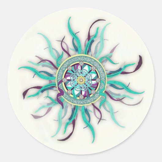 Rond Sticker Mandala Ribbon Dharma (Devant)