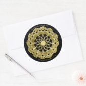 Rond Sticker Mandala Rose d'ombre (Enveloppe)