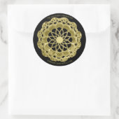 Rond Sticker Mandala Rose d'ombre (Sac)