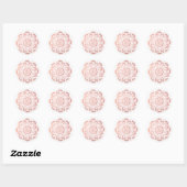 Rond Sticker Mandala rose Gold Flower (Feuille)