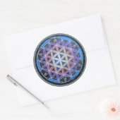 Rond Sticker Mandela Fleur de Vie (Enveloppe)